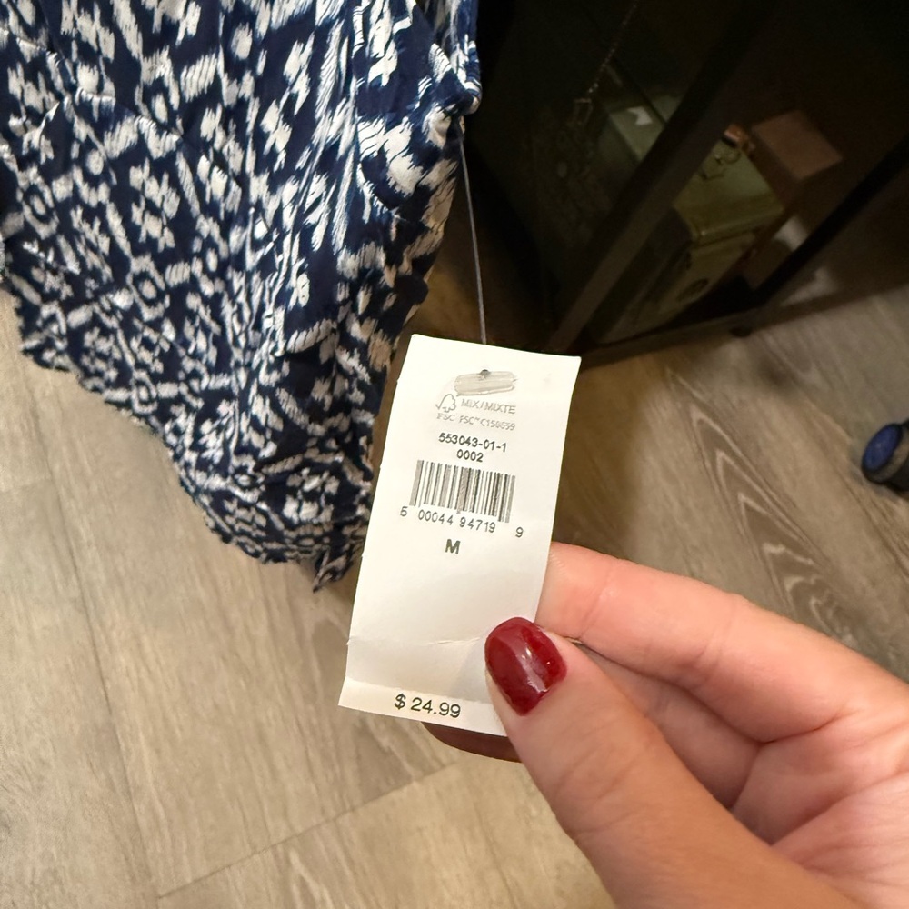 Old Navy Blue and White Blouse